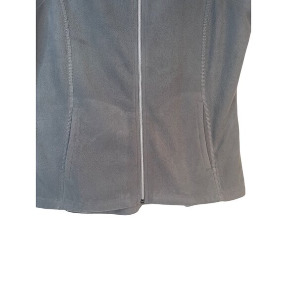 2/$30 Port Authority Ladies Gray Fleece Vest M Full-Zip Sleeveless Lightweight C - Picture 8 of 12